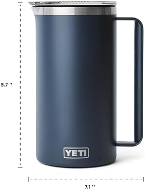 YETI RAMBLER 64 OZ NAVY PITCHER VACUUM INSULATED STAINLESS STEEL WITH MAGSLIDER LID