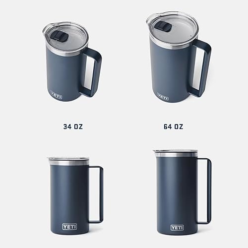 YETI RAMBLER 64 OZ NAVY PITCHER VACUUM INSULATED STAINLESS STEEL WITH MAGSLIDER LID