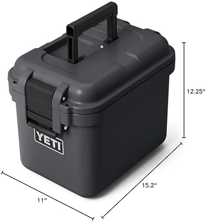 YETI LOADOUT 15 WATERPROOF GOBOX DIVIDED CARGO CASE DRY BOX CAMERA FISHING TACKLE CHARCOAL