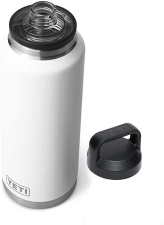 YETI RAMBLER 46 OZ WHITE STAINLESS STEEL BOTTLE LEAKPROOF, VACUUM INSULATED WITH CHUG CAP