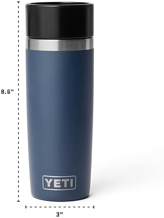 YETI RAMBLER 16 OZ STAINLESS STEEL TRAVEL BOTTLE, VACUUM INSULATED, LEAKPROOF COMMUTER CAP WHITE