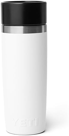 YETI RAMBLER 16 OZ STAINLESS STEEL TRAVEL BOTTLE - VACUUM INSULATED, LEAKPROOF WHITE CAP