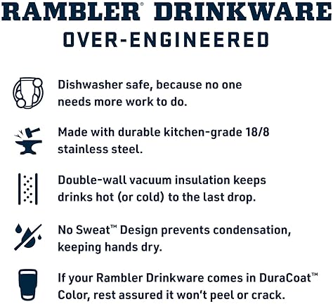 YETI RAMBLER 35 OZ STAINLESS STEEL TRAVEL TUMBLER WITH HANDLE STRAW LID LOWCOUNTRY PEACH