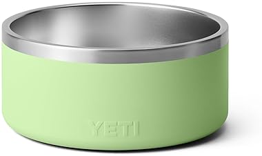 YETI BOOMER 8 STAINLESS STEEL NON-SLIP DOG BOWL - DURABLE 64 OZ PET WATER AND FOOD DISH