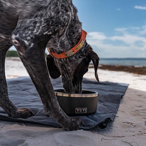 YETI BOOMER 8 STAINLESS STEEL NON-SLIP DOG BOWL - DURABLE 64 OZ PET WATER AND FOOD DISH