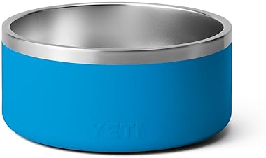 YETI BOOMER 8 STAINLESS STEEL NON-SLIP DOG BOWL - 64 OUNCE DURABLE PET WATER AND FOOD DISH