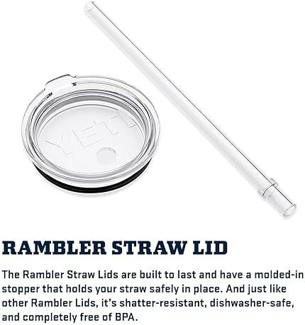 YETI RAMBLER 25 OZ STAINLESS STEEL TRAVEL TUMBLER WITH HANDLE, STRAW LID KEY LIME