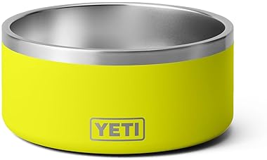 YETI BOOMER 8 STAINLESS STEEL NON-SLIP DOG BOWL - 64 OUNCE DURABLE PET WATER DISH