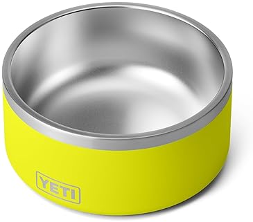 YETI BOOMER 8 STAINLESS STEEL NON-SLIP DOG BOWL - 64 OUNCE DURABLE PET WATER DISH