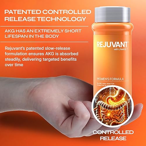 REJUVANT WOMENS AKG LONGEVITY SUPPLEMENT 1000MG PURE CALCIUM ALPHA-KETOGLUTARATE 60 TABLETS