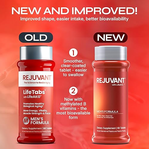 REJUVANT LIFETABS MEN S CALCIUM ALPHA-KETOGLUTARATE CA-AKG CONTROLLED-RELEASE 180 TABLETS