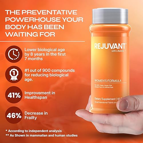 REJUVANT WOMENS AKG LONGEVITY SUPPLEMENT 1000MG ULTRA PURE CALCIUM ALPHA-KETOGLUTARATE TABLETS