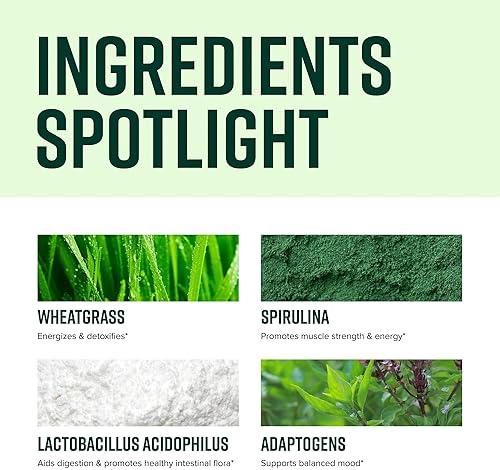 VIBRANT HEALTH GREEN VIBRANCE SUPERFOOD POWDER WITH 65 PLANTS, 25B PROBIOTICS ENZYMES - 30 SERVINGS