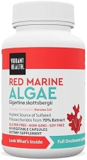 VIBRANT HEALTH GIGARTINA RED MARINE ALGAE CAPSULES PLANT-BASED IMMUNE SUPPORT, 60 COUNT