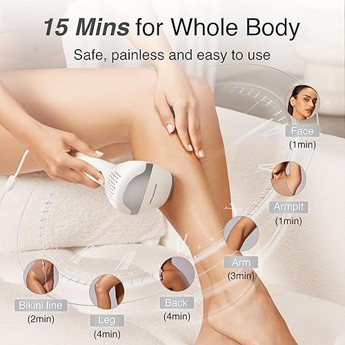 DERMRAYS V8S FDA-CLEARED 810NM DIODE LASER HAIR REMOVAL DEVICE FOR MEN WOMEN SKIN TONE 1-5