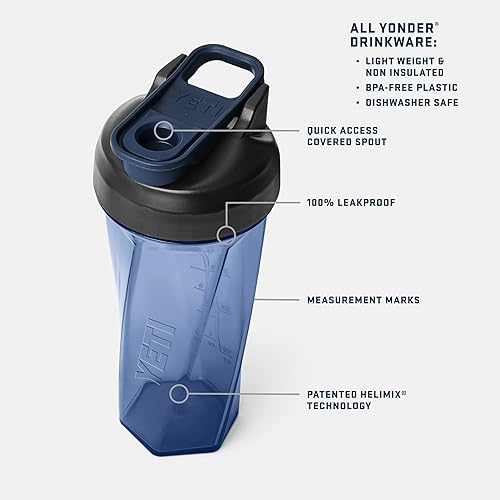 YETI YONDER HELIMIX VORTEX SHAKER BOTTLE 27OZ PORTABLE PROTEIN DRINK CUP USA MADE DISHWASHER SAFE