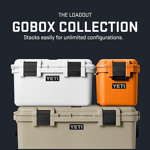 YETI LOADOUT GOBOX 1 WATERPROOF DIVIDED CARGO CASE DRY BOX CAMERA FISHING TACKLE BOX BLACK