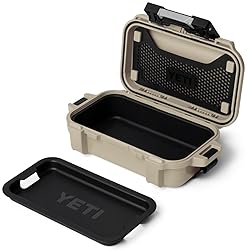 YETI LOADOUT GOBOX 1 WATERPROOF DIVIDED CARGO CASE DRY BOX CAMERA FISHING TACKLE TAN