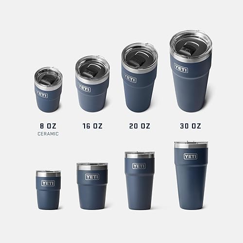 YETI RAMBLER 8OZ INSULATED COFFEE MUG WITH LID STACKABLE, DOUBLE-WALL VACUUM, DISHWASHER SAFE
