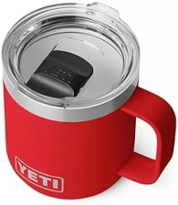 YETI RAMBLER 10 OZ STACKABLE CERAMIC LINED MUG, VACUUM INSULATED STAINLESS STEEL, MAGSLIDER LID - RE