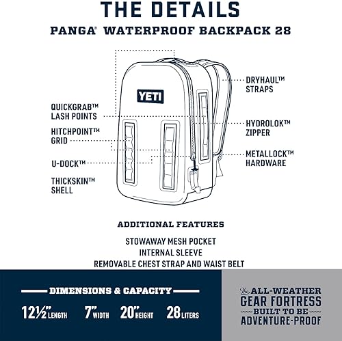 YETI PANGA 28 WATERPROOF AIRTIGHT SUBMERSIBLE BACKPACK IN WETLANDS CAMO DURABLE OUTDOOR GEAR