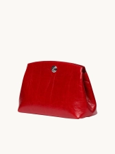 LIFFNER PUSHLOCK POUCH RED SILVER HARDWARE