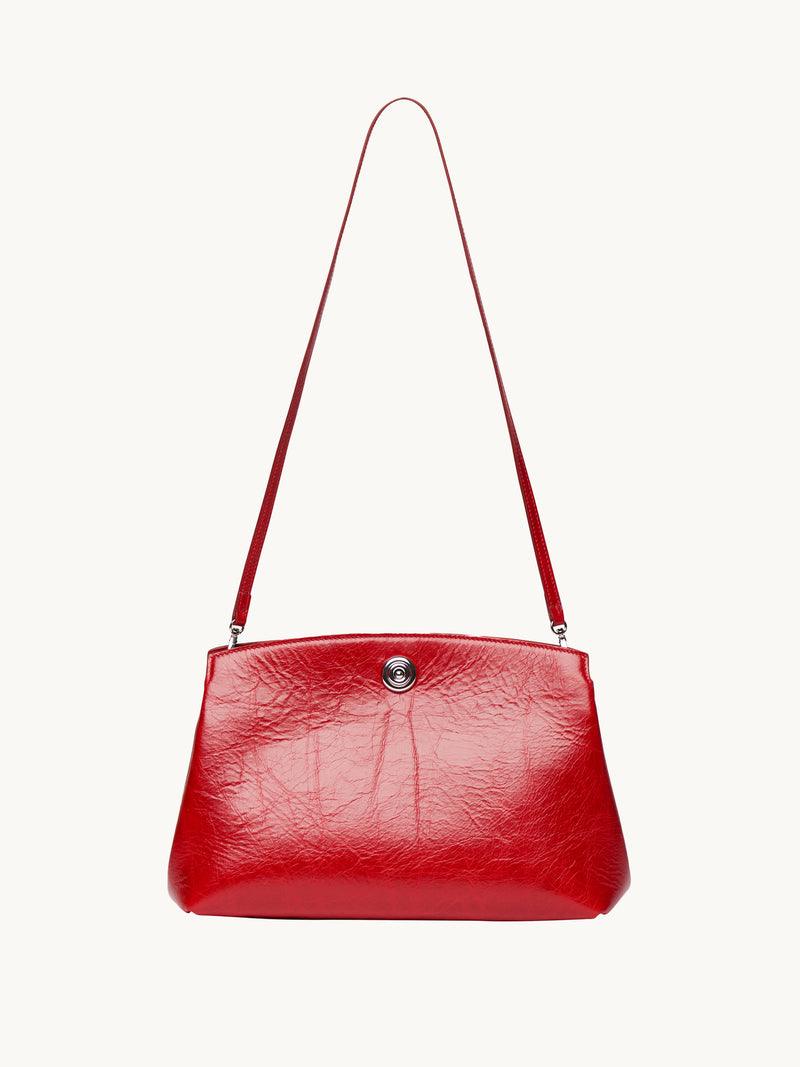 LIFFNER PUSHLOCK POUCH RED SILVER HARDWARE