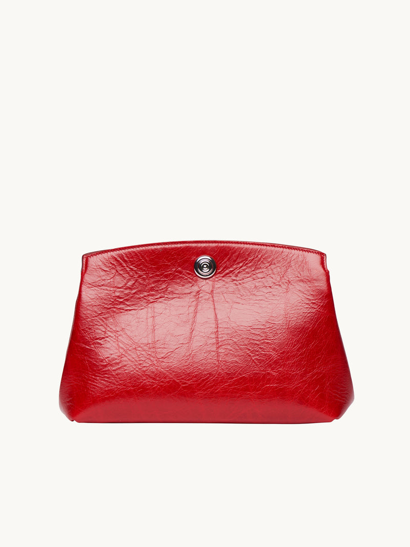 LIFFNER PUSHLOCK POUCH RED SILVER HARDWARE