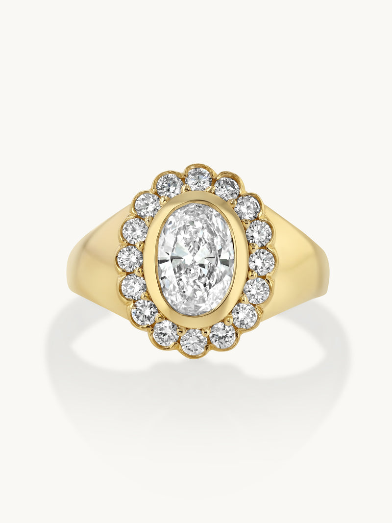 REAL FINE STUDIO HEIRLOOM SIGNET RING YELLOW GOLD