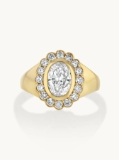 REAL FINE STUDIO HEIRLOOM SIGNET RING YELLOW GOLD