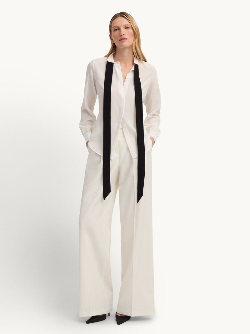 GWYN ELDRIDGE SILK SHIRT IVORY