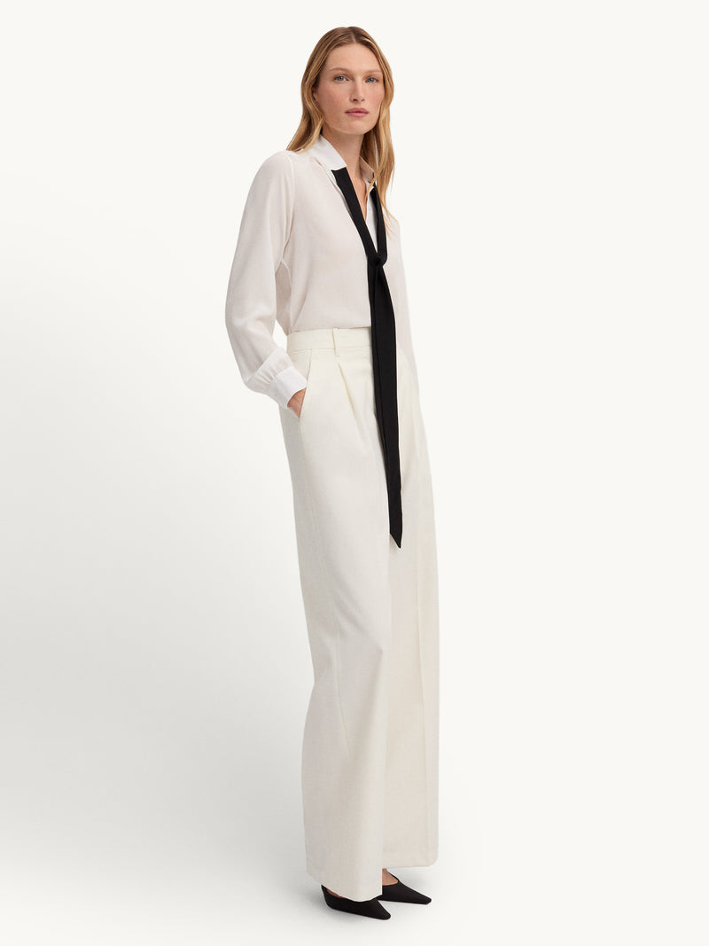 GWYN ELDRIDGE SILK SHIRT IVORY