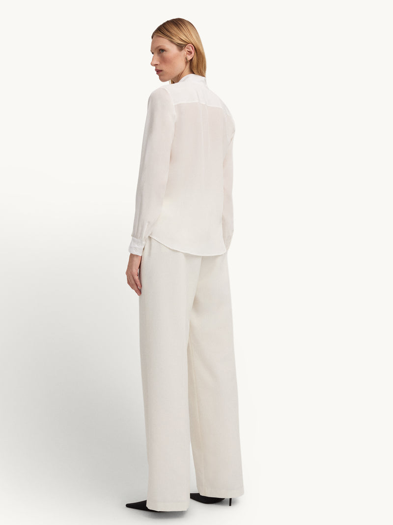 GWYN ELDRIDGE SILK SHIRT IVORY