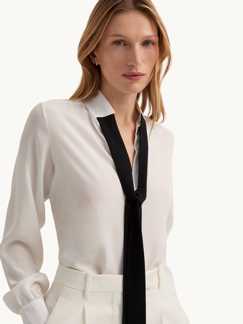 GWYN ELDRIDGE SILK SHIRT IVORY