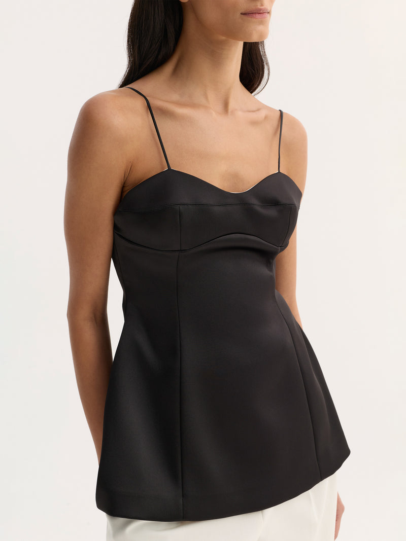 RóHE BUSTIER TOP BLACK