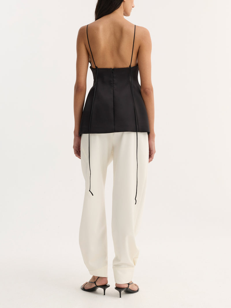 RóHE BUSTIER TOP BLACK