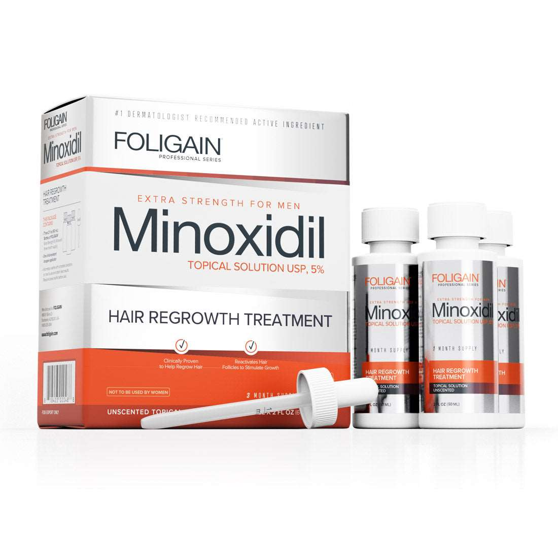 FOLIGAIN MINOXIDIL 5% HAIR REGROWTH TREATMENT FOR MEN 3 MONTH SUPPLY