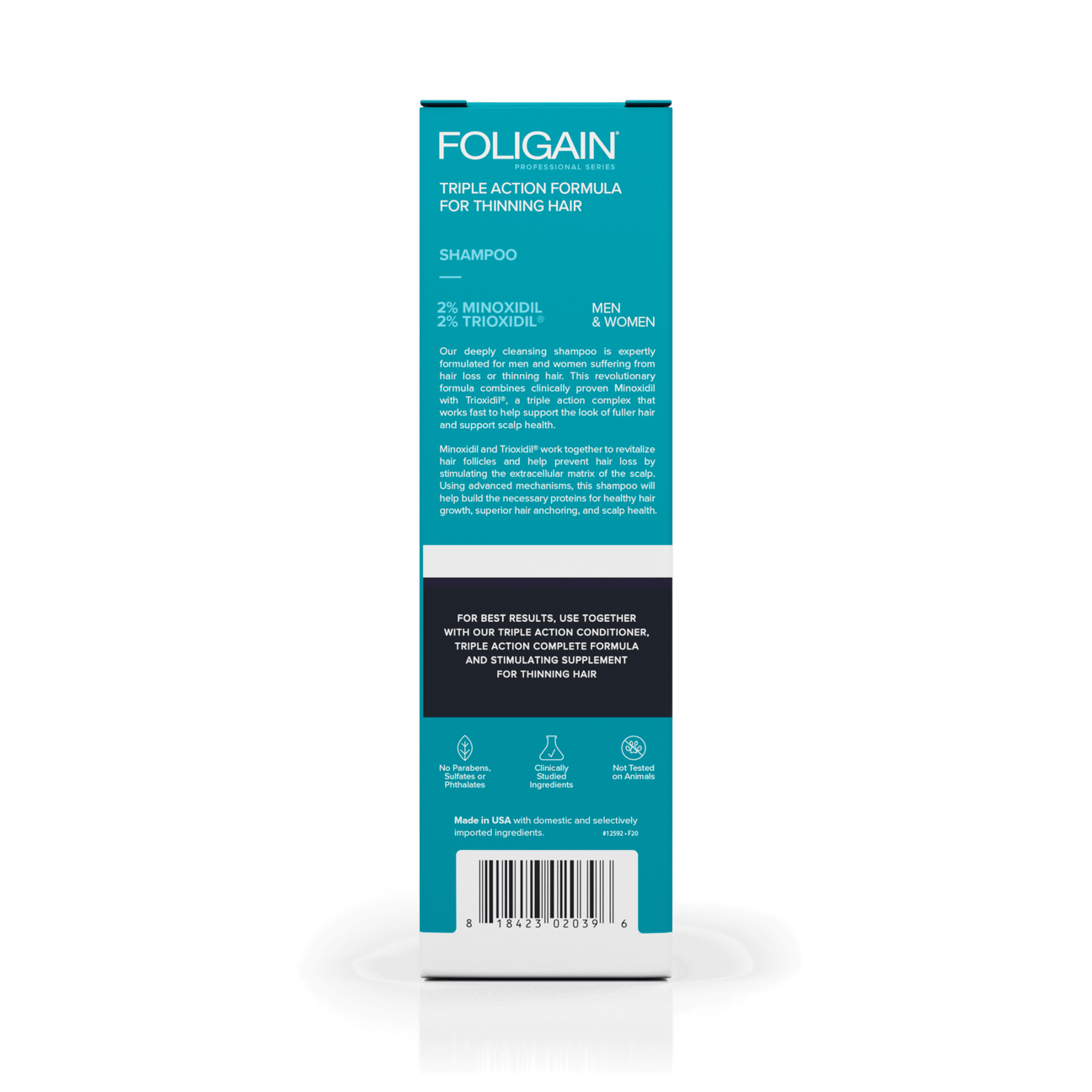 FOLIGAIN ADVANCED HAIR REGROWTH HAIR SHAMPOO WITH 2% MINOXIDIL AND 2% TRIOXIDIL®
