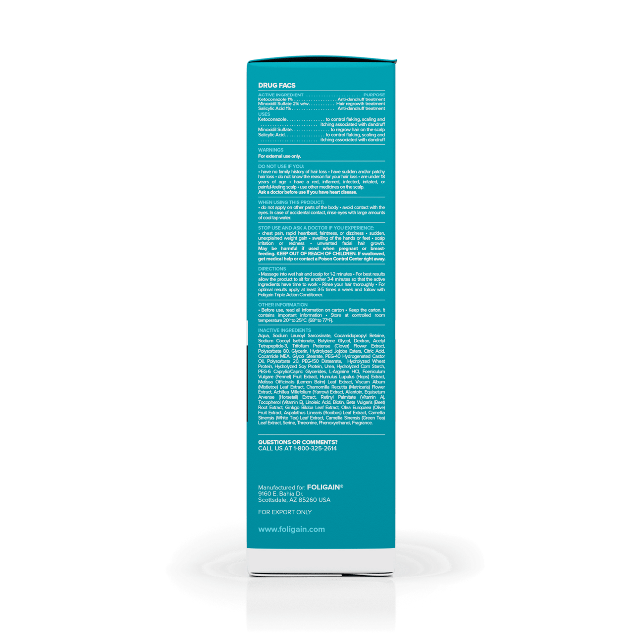 FOLIGAIN ADVANCED HAIR REGROWTH HAIR SHAMPOO WITH 2% MINOXIDIL AND 2% TRIOXIDIL®