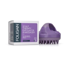 FOLIGAIN SCALP THERAPY EXFOLIATOR & MASSAGER IN PURPLE