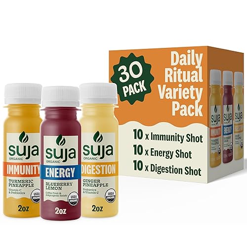 SUJA ORGANIC DAILY RITUAL SHOTS 30CT VARIETY PACK IMMUNITY, ENERGY DIGESTION BOOSTERS