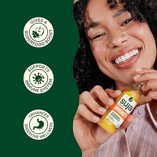 SUJA ORGANIC IMMUNITY DEFENSE SHOTS 20 PACK WITH TURMERIC, GINGER - PLANT-BASED, GLUTEN-FREE