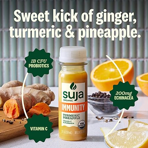 SUJA ORGANIC IMMUNITY DEFENSE SHOTS 20 PACK WITH TURMERIC, GINGER - PLANT-BASED, GLUTEN-FREE
