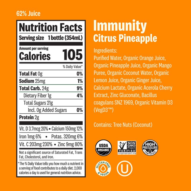 SUJA ORGANIC IMMUNITY SHOTS VARIETY PACK - PLANT-BASED, GLUTEN-FREE, 26 SHOTS TOTAL