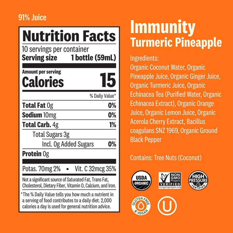 SUJA ORGANIC IMMUNITY SHOTS VARIETY PACK - PLANT-BASED, GLUTEN-FREE, 26 SHOTS TOTAL