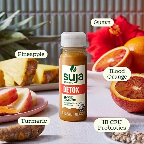 SUJA ORGANIC BLOOD ORANGE DETOX WELLNESS SHOTS WITH DANDELION ROOT HIBISCUS, 2 FL OZ, 10 PACK