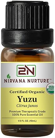 NIRVANA NURTURE YUZU ESSENTIAL OIL USDA CERTIFIED, 100 PURE, NATURAL, PREMIUM GRADE, UNDILUTED