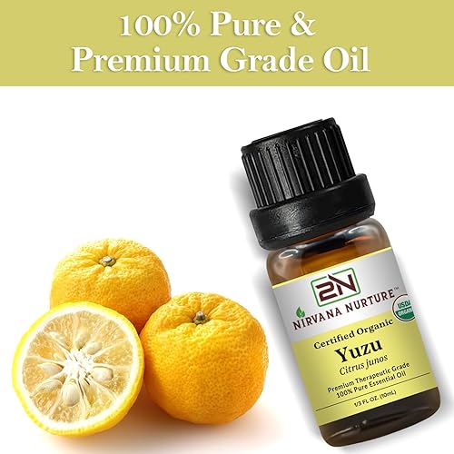 NIRVANA NURTURE YUZU ESSENTIAL OIL USDA CERTIFIED, 100 PURE, NATURAL, PREMIUM GRADE, UNDILUTED