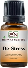 NIRVANA NURTURE DE STRESS BLEND 100 PURE NATURAL AROMATHERAPY OIL PREMIUM GRADE, UNDILUTED, MOOD BOOSTER