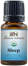 NIRVANA NURTURE USDA ORGANIC SLEEP BLEND 100 PURE, PREMIUM AROMATHERAPY FOR CALM RELAXATION